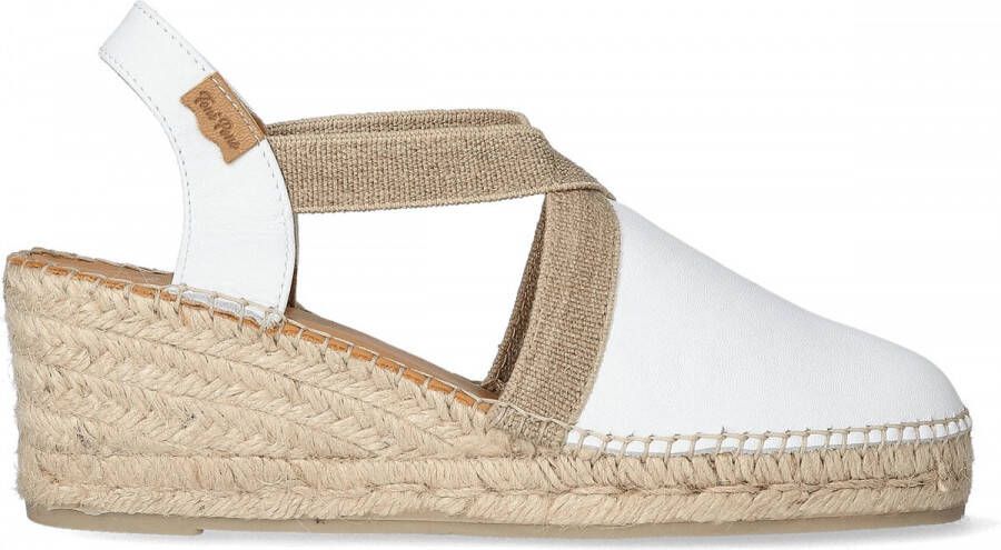 Toni Pons Tossa Dames Espadrilles Blanc Wit Leer TOSSAblanc