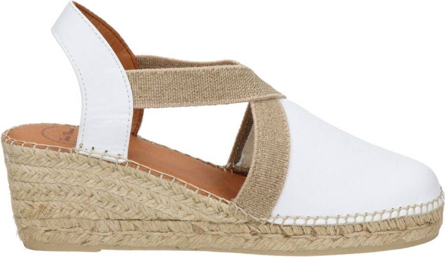 Toni Pons Tossa Dames Espadrilles Blanc Wit Leer TOSSAblanc