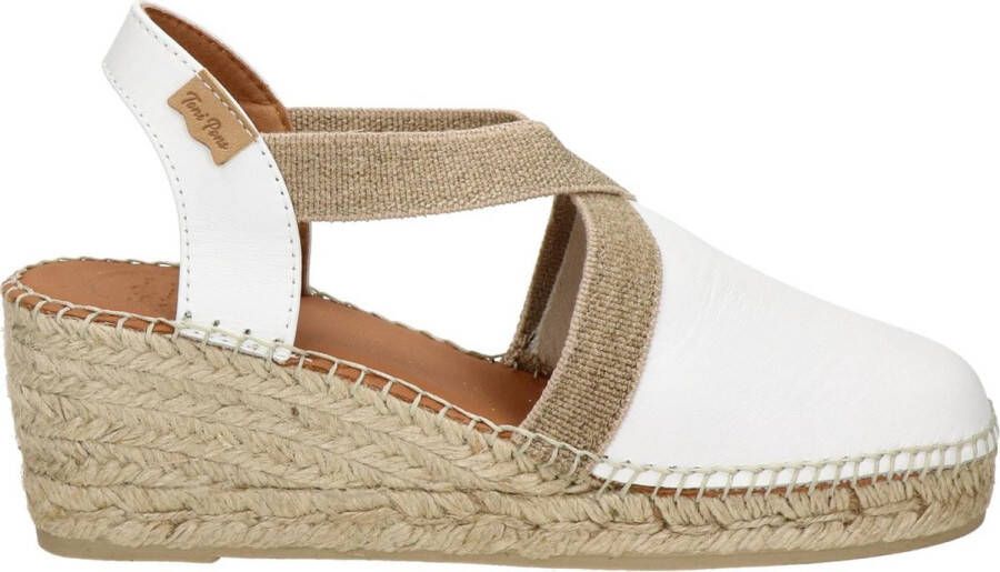 Toni Pons Tossa Dames Espadrilles Blanc Wit Leer TOSSAblanc