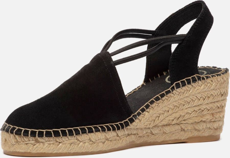 Toni Pons Tremp Dames Espadrilles met sleehak Zwart