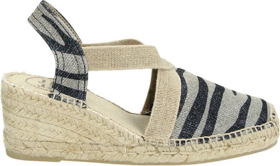 Toni Pons Triton Susi Zebra espadrilles zwart