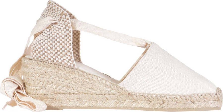 Toni Pons Valencia Dames Espadrilles met sleehak Ecru