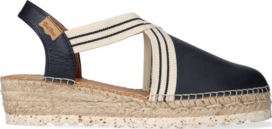 Toni Pons Vera-SW Dames Espadrilles Mari Blauw Leer VERASWmari