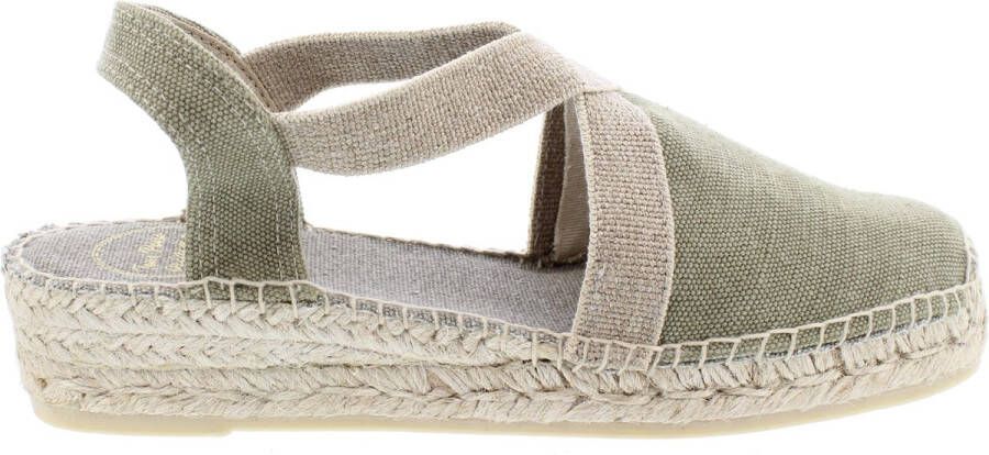 Toni Pons Verdi-V Dames Espadrilles Caqui Groen Canvas VERDIVcaqui