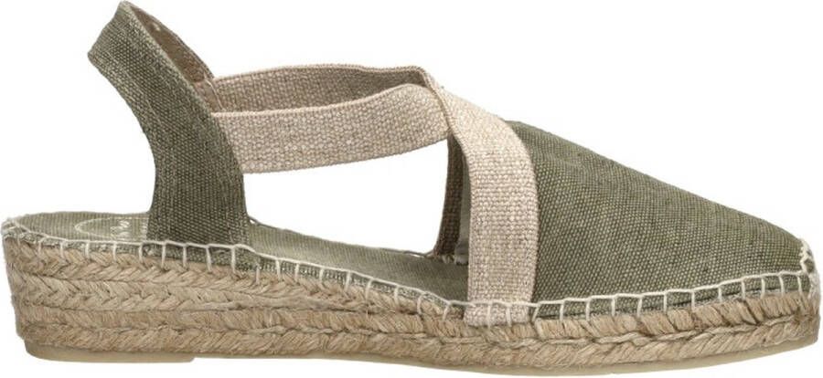 Toni Pons Verdi-V Dames Espadrilles Caqui Groen Canvas VERDIVcaqui