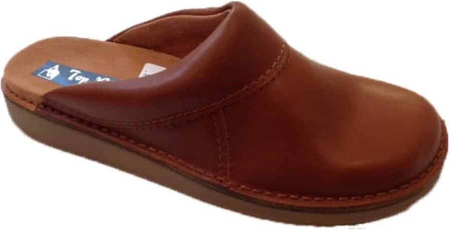 toprock Leren pantoffel muil 6000 cognac