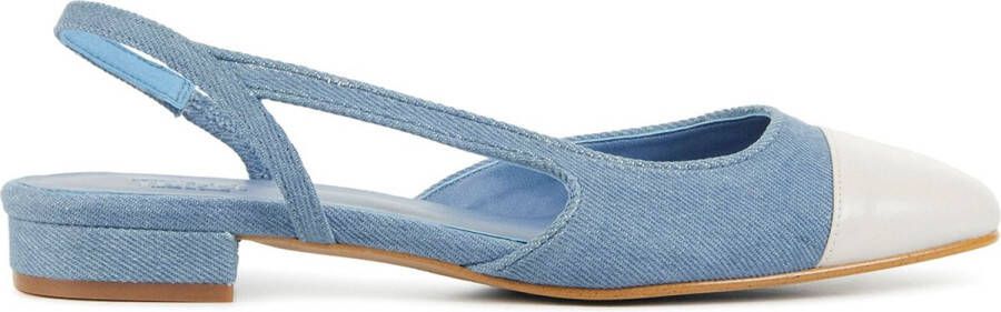 Toral Ballerina's Dames Damesschoenen Leer Luisa Jeans blauw