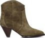 Toral Cowboylaarzen Dames Laarzen Damesschoenen Suède Cream sue Groen - Thumbnail 1