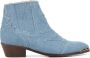 Toral Cowboylaarzen Dames Laarzen Damesschoenen Leer Sonia Jeans blauw - Thumbnail 8