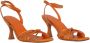 Toral Sandalen Dames Damesschoenen Leer Kitten heel hoogte Eve Oranje - Thumbnail 1