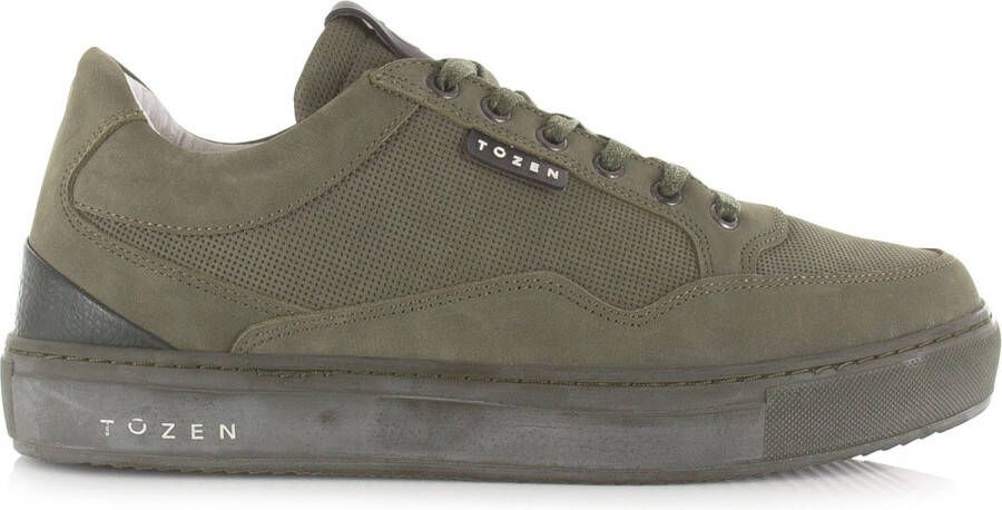 TOZEN Katashi 2 Mono Mosu Groen Nubuck Lage sneakers Heren