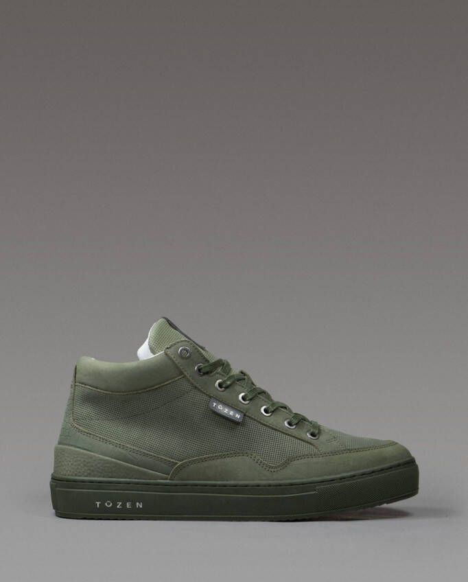 TŌZEN.studio Tozen.studio Katashi 2 Mid Mosu Green Mono Heren Sneakers