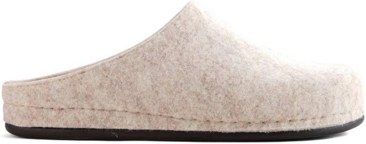 Travelin Be-Home Sloffen Wollen Pantoffels Heren Beige