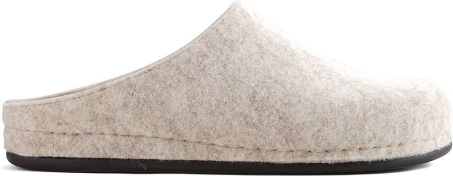 Travelin Be-Home Sloffen Wollen Pantoffels Heren Beige