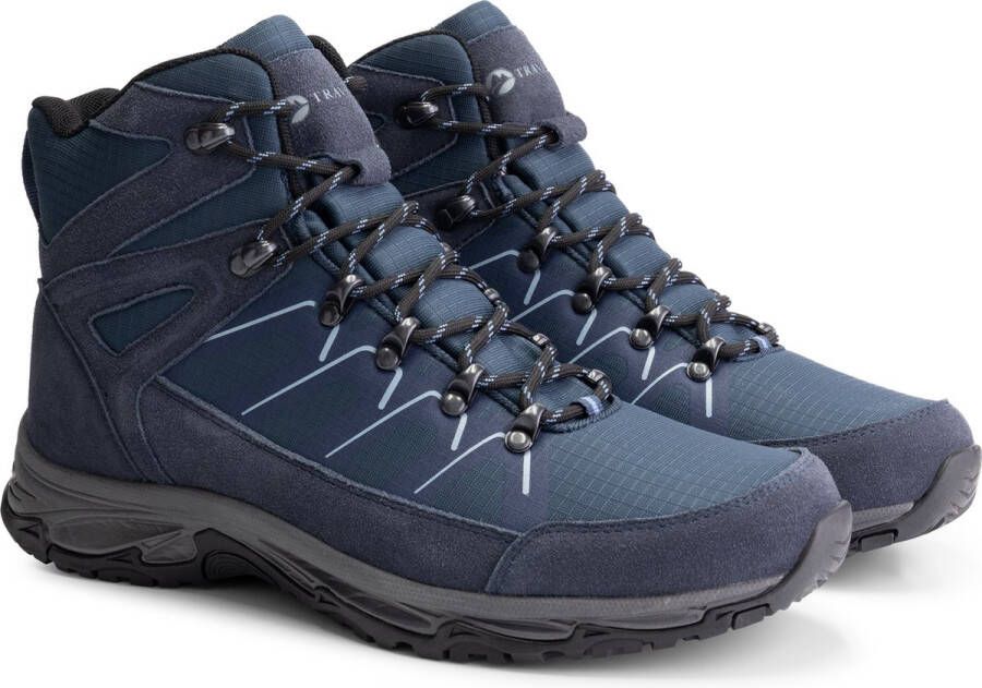 Travelin ' Bogense Halfhoge Heren Wandelschoenen Waterdicht en ademend Blauw