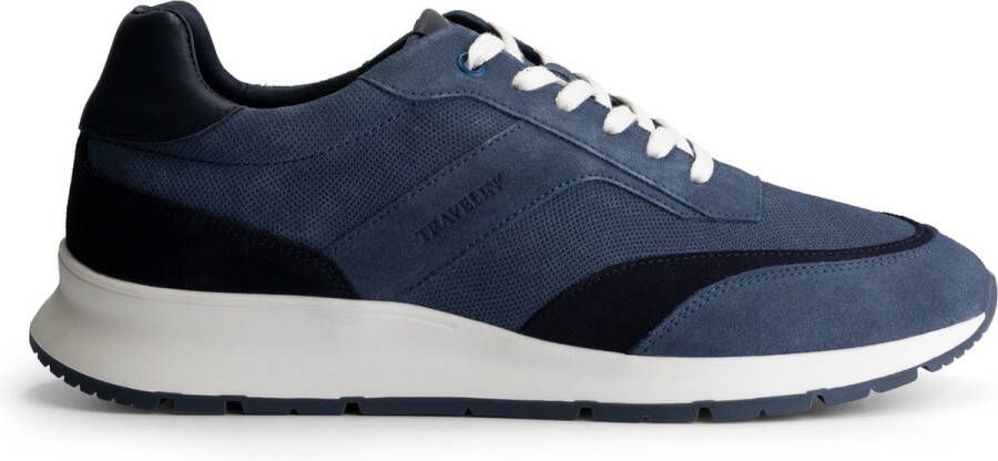 Travelin ' Bradlow Leren Herensneakers Mannen veterschoenen Blauw leer