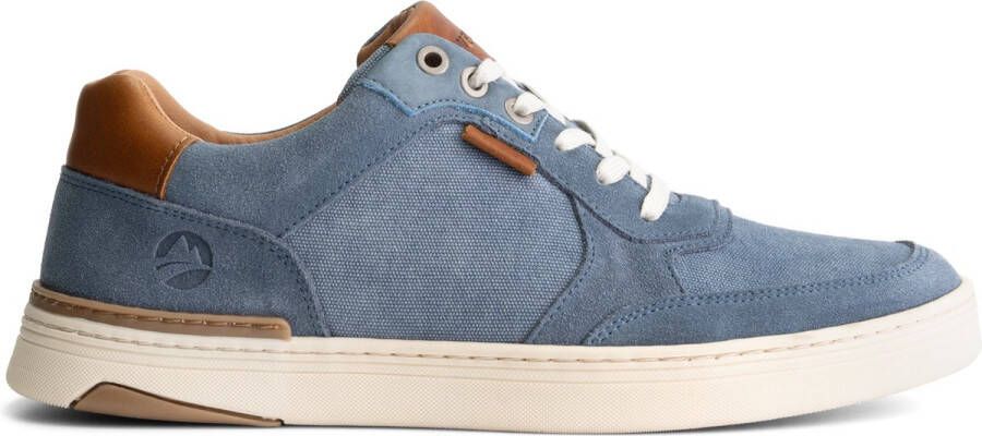 Travelin ' Bromley Heren sneakers 100% leer Trainers Blauw