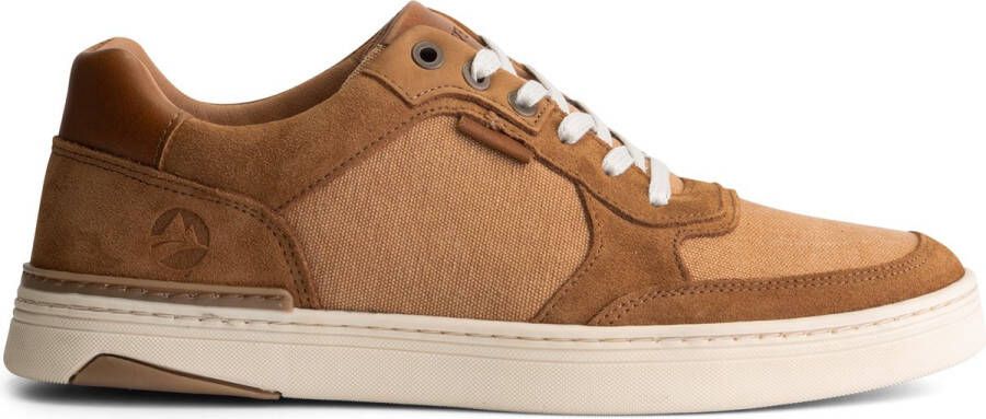 Travelin ' Bromley Heren sneakers 100% leer Trainers Cognac