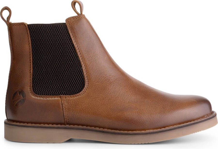 Travelin ' Charente Dames leren laars 100% leer Chelsea boots Cognac