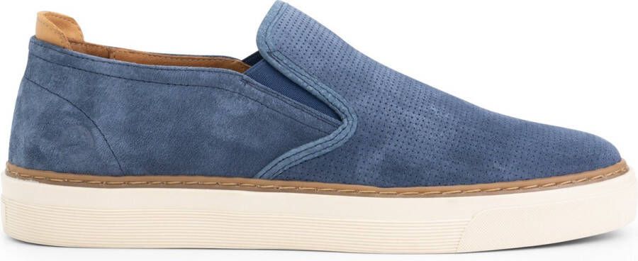 Travelin ' Cleeton Leren instappers heren Slip-On Sneaker Espadrilles Schoenen mannen Blauw Leer