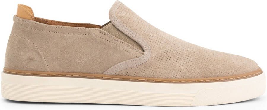 Travelin ' Cleeton Leren instappers heren Slip-On Sneaker Espadrilles Schoenen mannen Zand Beige Leer