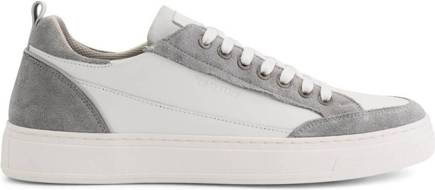 Travelin ' Croft Heren sneakers 100% leer Trainers Wit-grijs