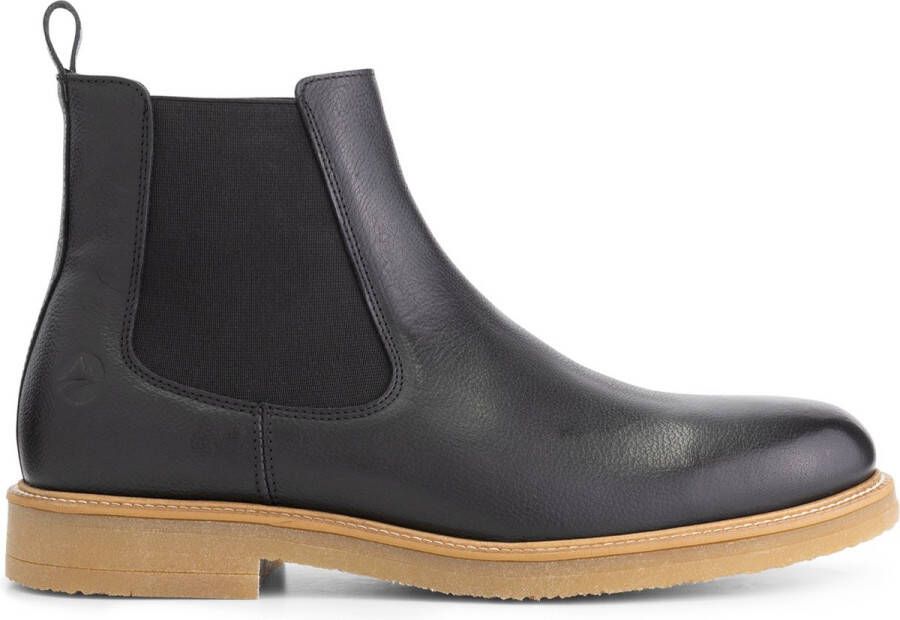 Travelin ' Egleton Heren leren laars 100% leer Chelsea boots Black