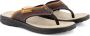 Travelin ' Fiksdal Heren Teenslipper Outdoor- Sport- en WandelSandalen met Profielzool Bruin - Thumbnail 1