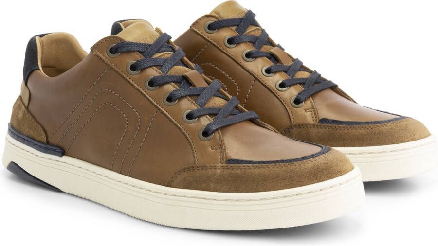 Travelin ' Hagley Heren Sneaker Leren veterschoenen mannen Cognac leer