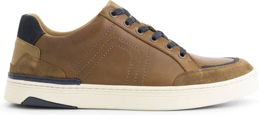 Travelin ' Hagley Heren Sneaker Leren veterschoenen mannen Cognac leer