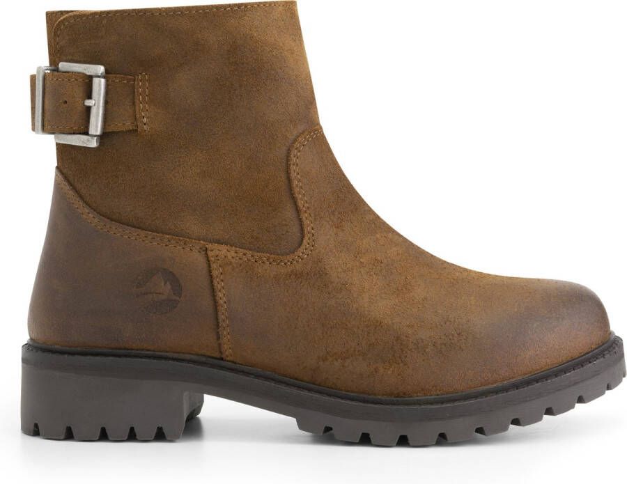 Travelin ' Honefoss boots Suede leren enkellaarsjes dames Cognac leer