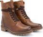 Travelin ' Kvinlog Dames Leren Veterschoenen Wol gevoerde boots Cognac leer - Thumbnail 2