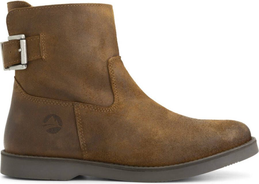 Travelin ' Launay Dames Suede leren enkellaarzen Cognac leer