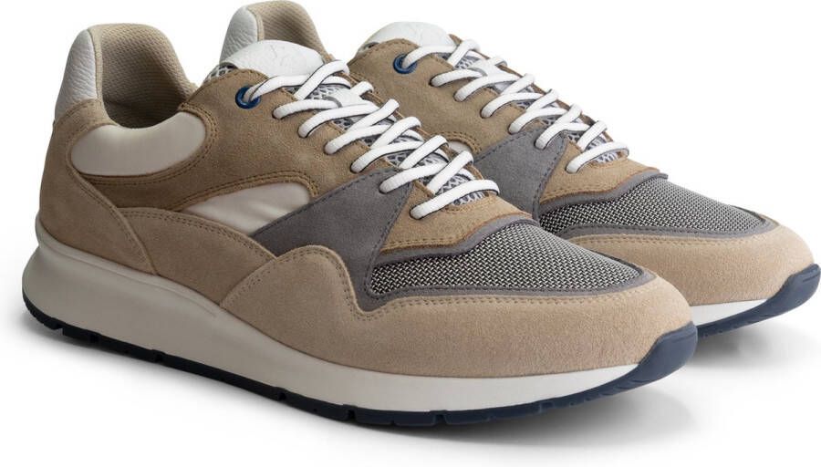 Travelin ' Ledbury Leren Herensneakers Mannen veterschoenen Zandkleurig leer