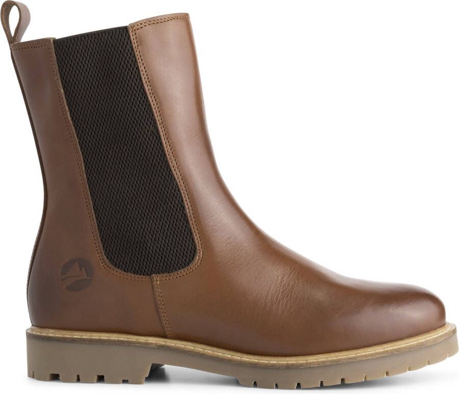 Travelin ' Lemming Dames Chelseaboots Leren vrouwen enkellaarzen Cognac leer