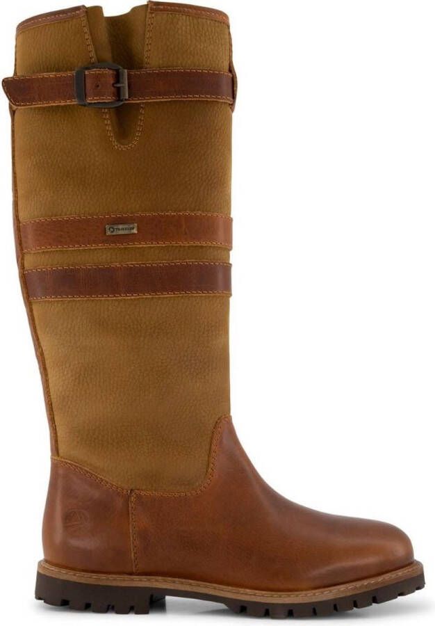 Travelin ' Lindau Dames Leren outdoorlaars Waterdicht en Ademend Laarzen Cognac Leer