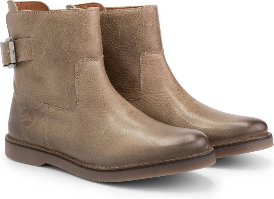 Travelin ' Louargat Dames Leren Enkellaarsjes Boots vrouwen Taupe Leer