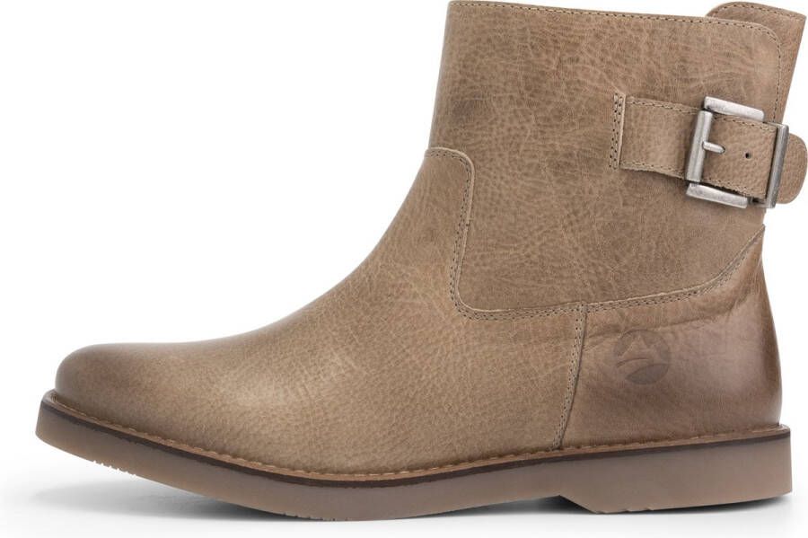 Travelin ' Louargat Dames Leren Enkellaarsjes Boots vrouwen Taupe Leer