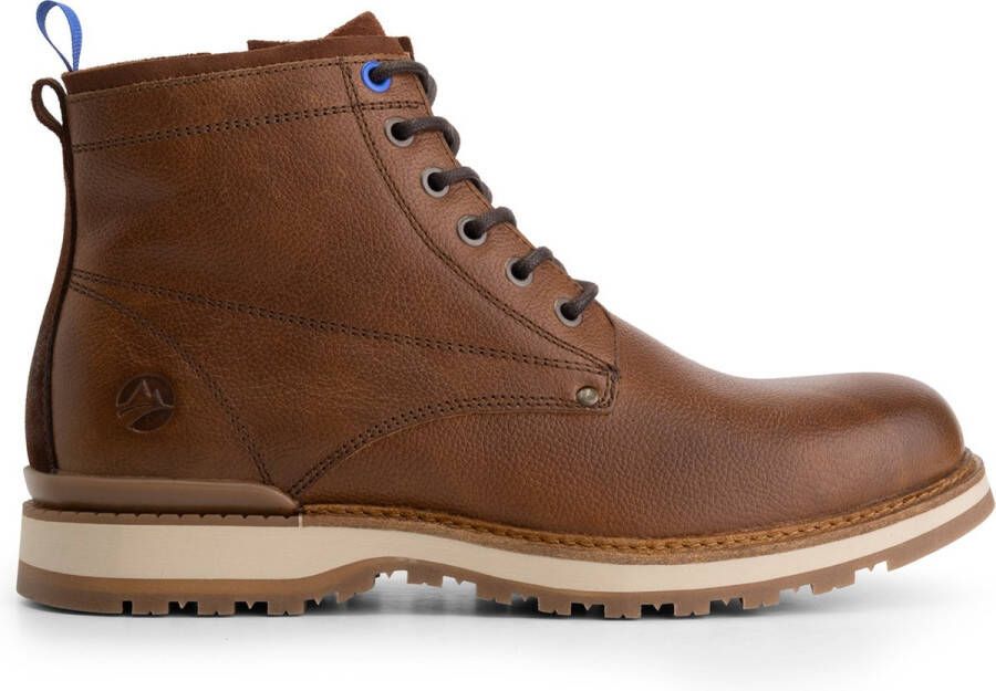 Travelin ' Malberg Lace-up boots 100% leer Heren veterschoenen Cognac