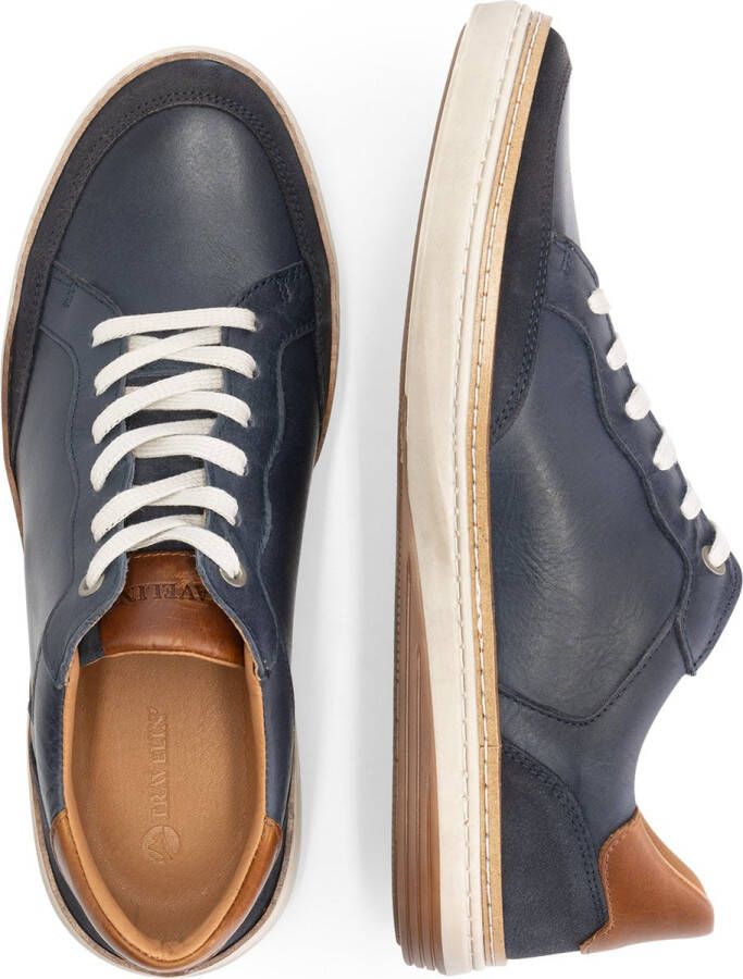 Travelin ' Northampton Leren herensneakers Veterschoenen mannen Donkerblauw leer