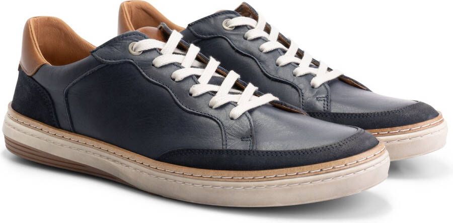 Travelin ' Northampton Leren herensneakers Veterschoenen mannen Donkerblauw leer