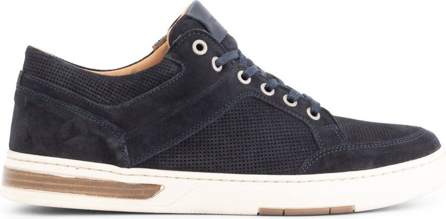 Travelin ' Oakham Lage heren sneakers 100% leer Marineblauw