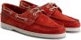 Travelin ' Penzance Dames bootschoenen Suede Leer instappers vrouwen Rood - Thumbnail 1