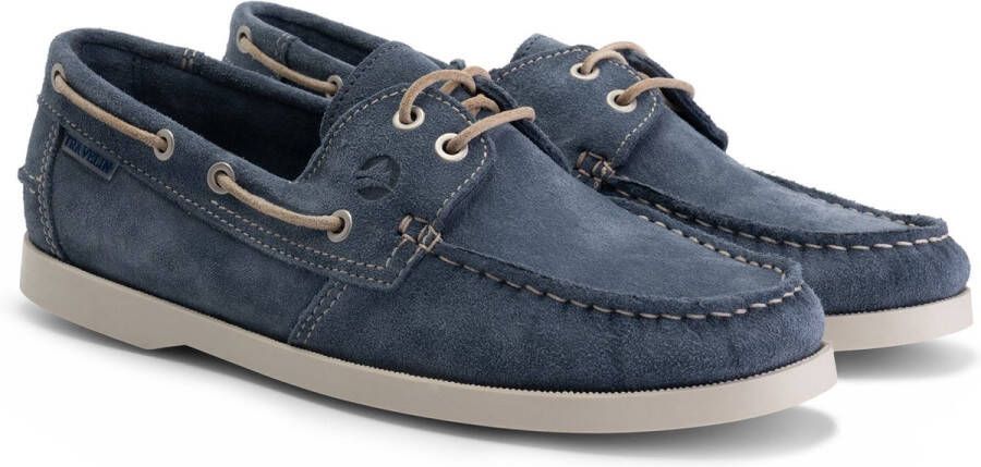 Travelin ' Penzance Herenschoenen bootschoenen Suede Leer instappers mannen Lichtblauw