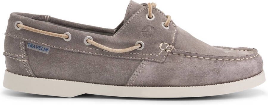 Travelin ' Penzance Herenschoenen mocassins Suede Leer instappers mannen Grijs leer