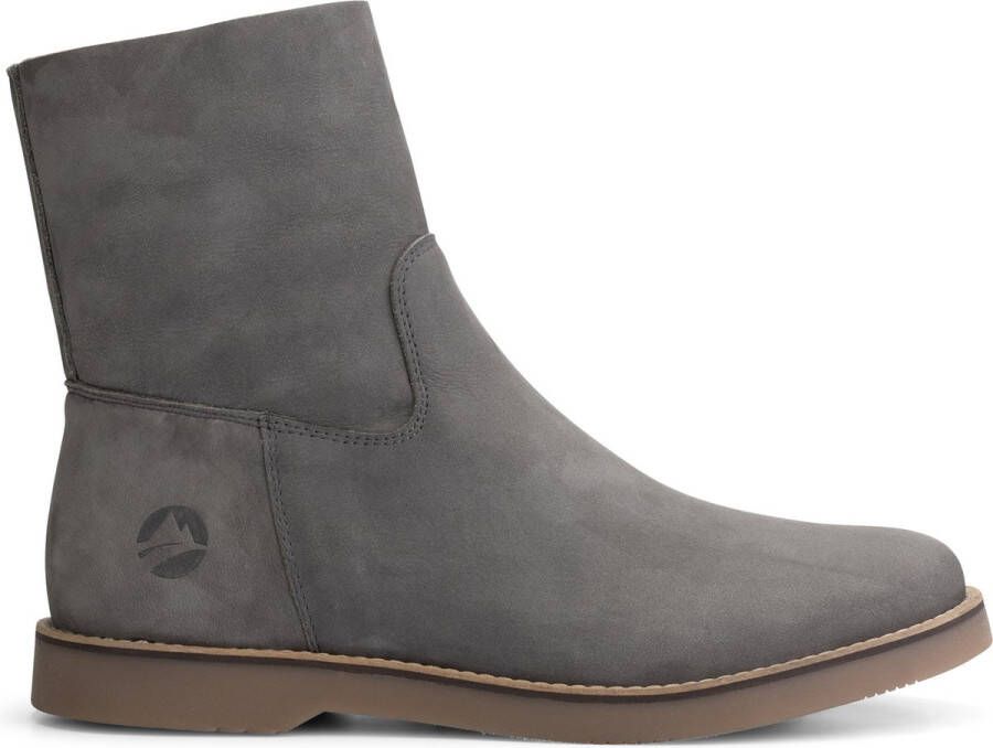 Travelin ' Pleubian Nubuck Leer Dames enkellaarjes met rits Grij