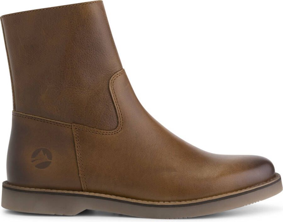 Travelin ' Pontrieux Dames Leren enkellaarzen Nette schoenen vrouwen Cognac leer