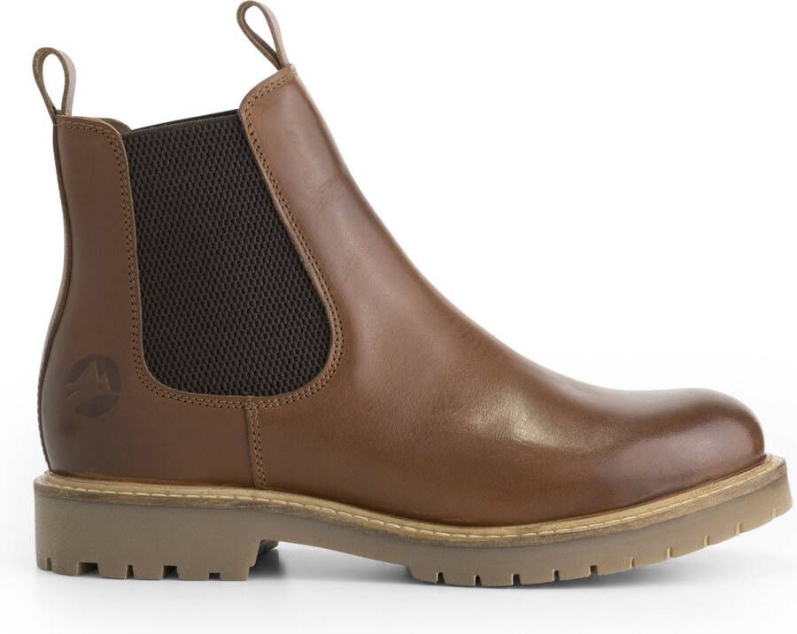 Travelin ' Randers Dames Leren Chelseaboots Enkellaarzen vrouwen Cognac leer