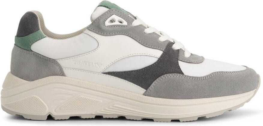 Travelin ' Rayleigh Dames sneakers 100% leer Trainers Grijs-groen