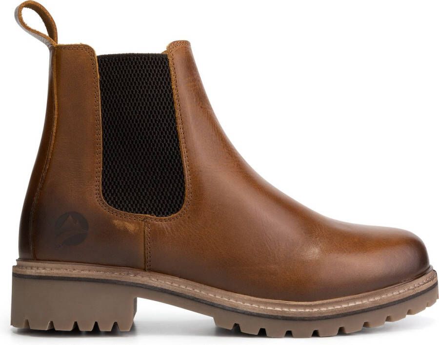 Travelin ' Risnes Dames Chelsea boots Leer Bruin leren enkellaarzen